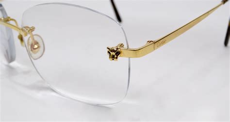 used cartier rimless glasses